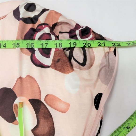 Sleeveless Casual Light Pink And Brown Polka Dot Tunic Blouse Top Size XL - Picture 9 of 9